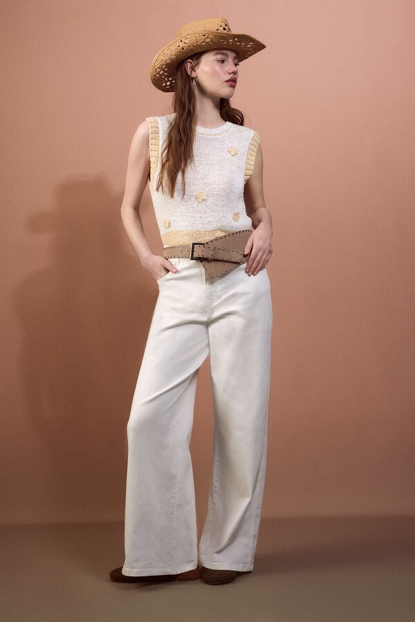 Slowlove Jeans Wide Leg Blanco