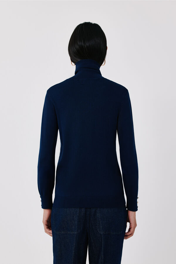 Cortefiel Roll neck jumper Navy