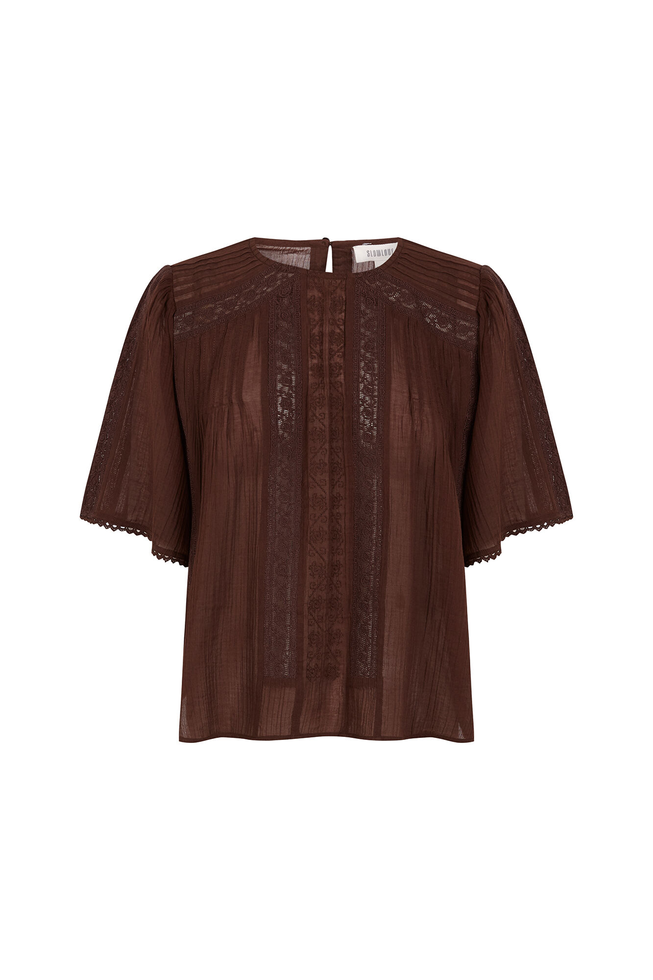 Slowlove Blusa detalles encaje