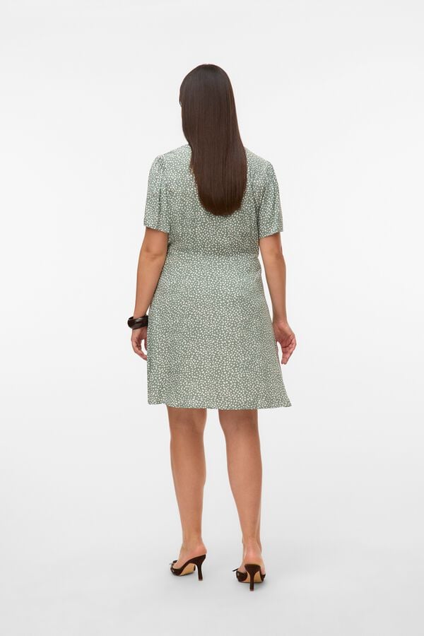 Vero Moda Curve Vestido curto gola em bico Verde