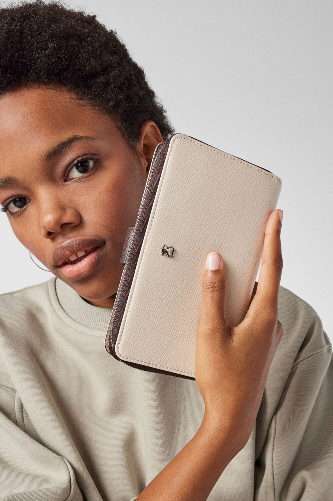 Tous Billetera beige New Dubai Saffiano