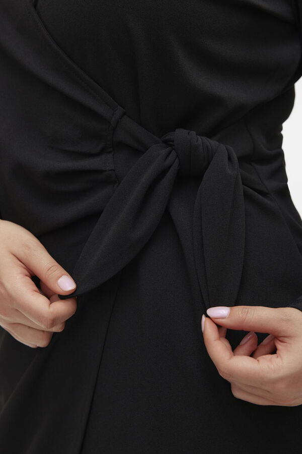 Cortefiel Plus size long-sleeved dress Black