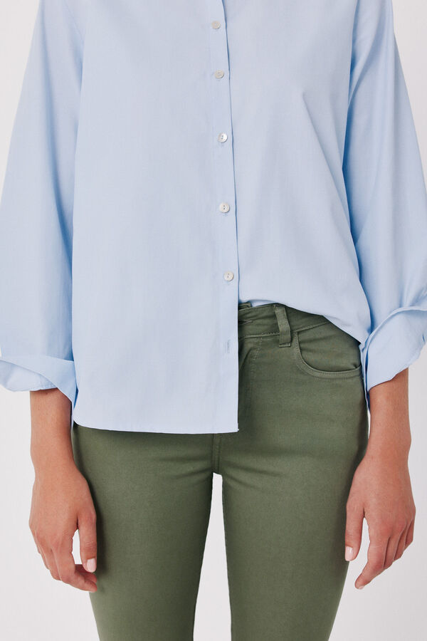 Cortefiel Coloured cropped skinny jeans Kaki