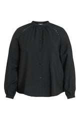 Cortefiel Camisa manga larga curvy Negro