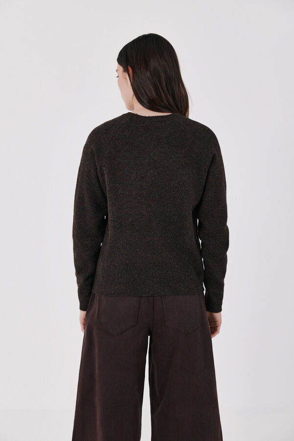 Cortefiel Soft touch jumper Dark brown