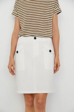 Cortefiel Short skirt with pockets White