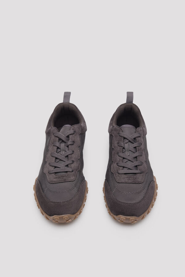 Cortefiel Stitched trainers Grey