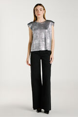 Vila Calça calça de perna larga Preto