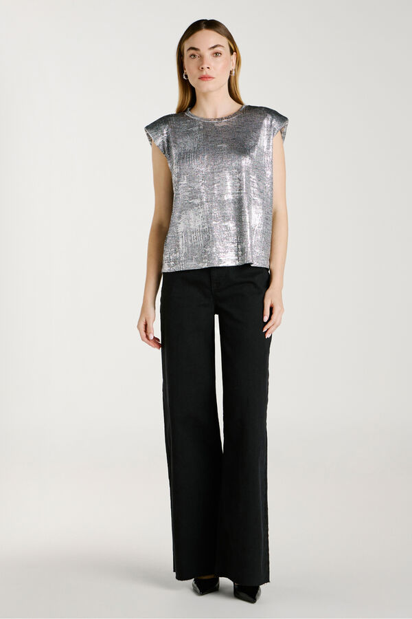 Vila Calça calça de perna larga Preto