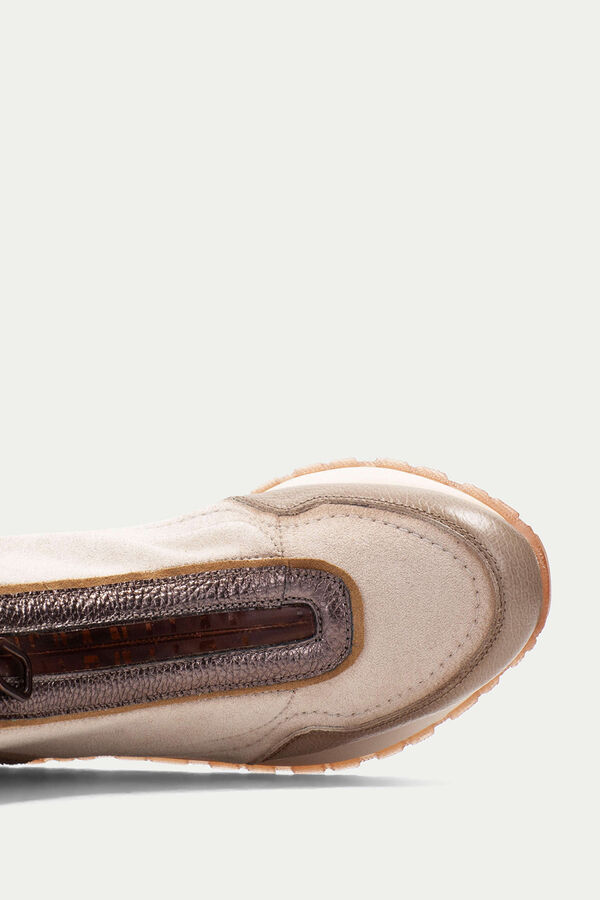 Hispanitas Tênis esportivo KANSAS Center com fecho-éclair Tostado