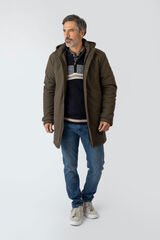 Privata Casaco longa com capuz Verde