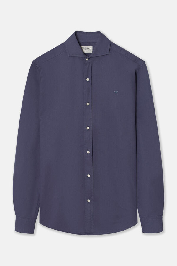 Cortefiel Silbon structure casual shirt Navy