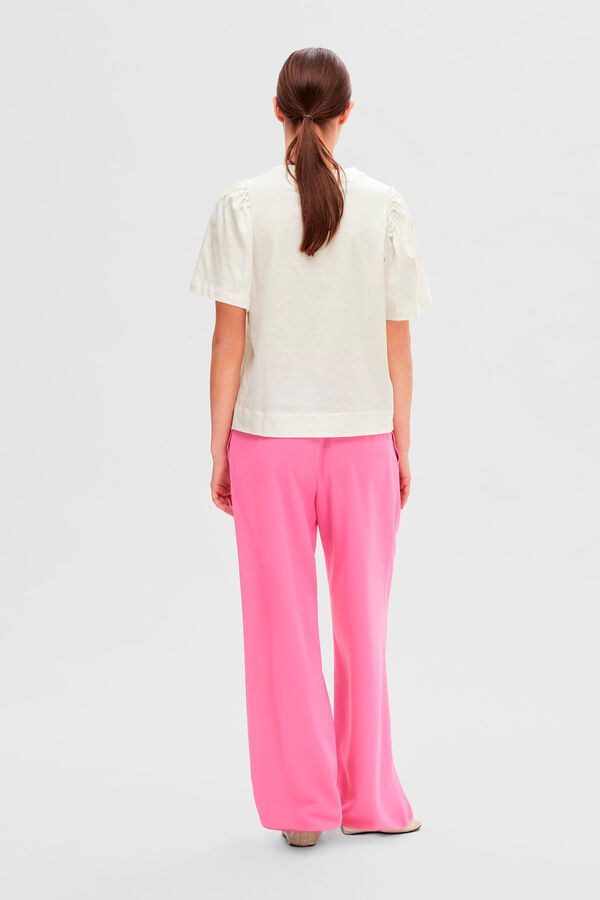 Selected Femme T-shirt de manga curta  Branco