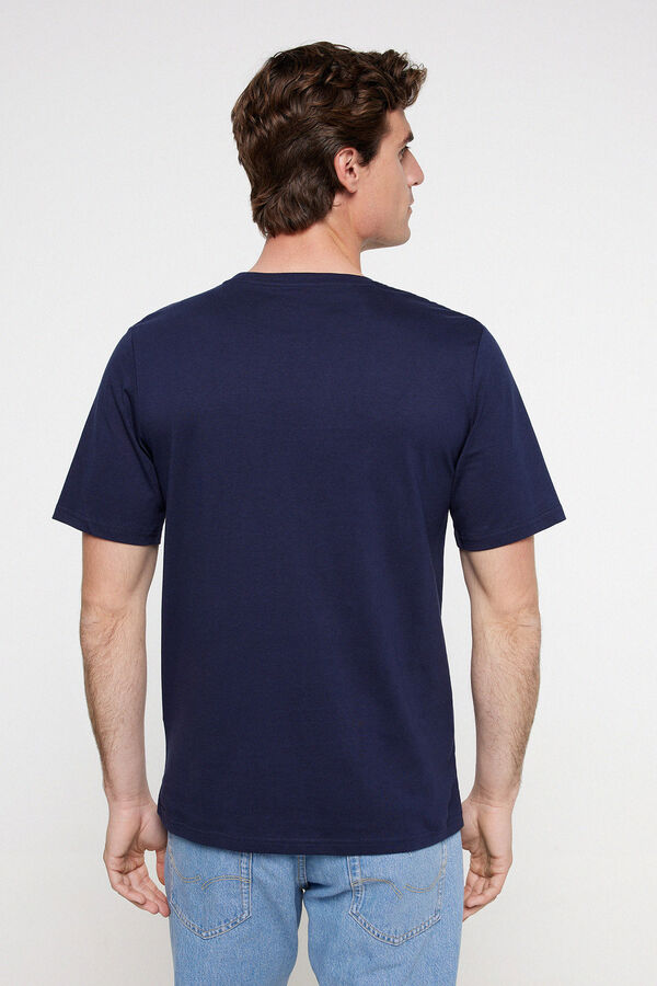 Cortefiel Camiseta standard fit Azul marino