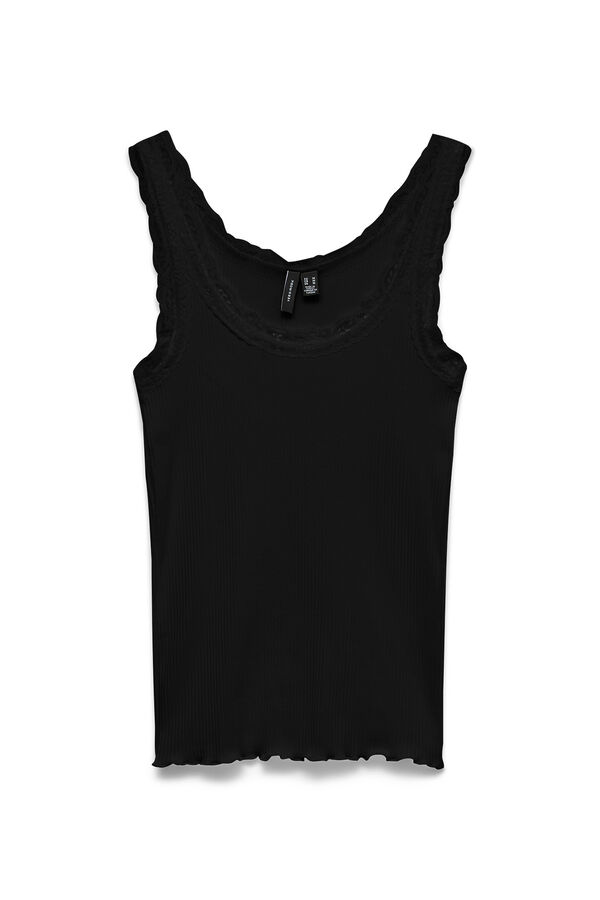 Vero Moda Top de al&ccedil;as com renda Preto