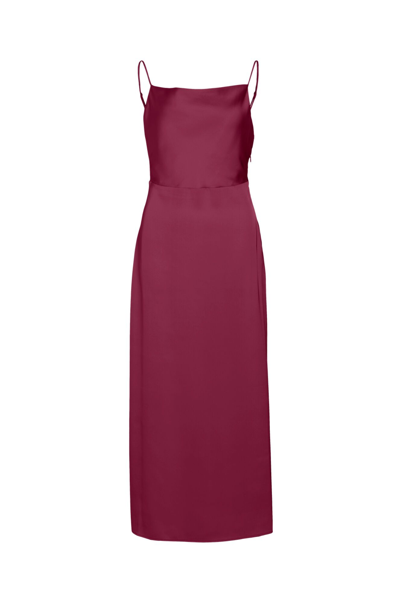 Vila Vestido midi acetinado de festa