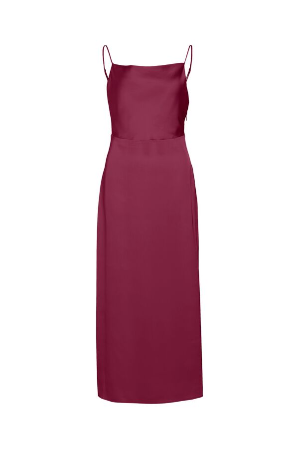 Vila Vestido midi acetinado de festa Granada