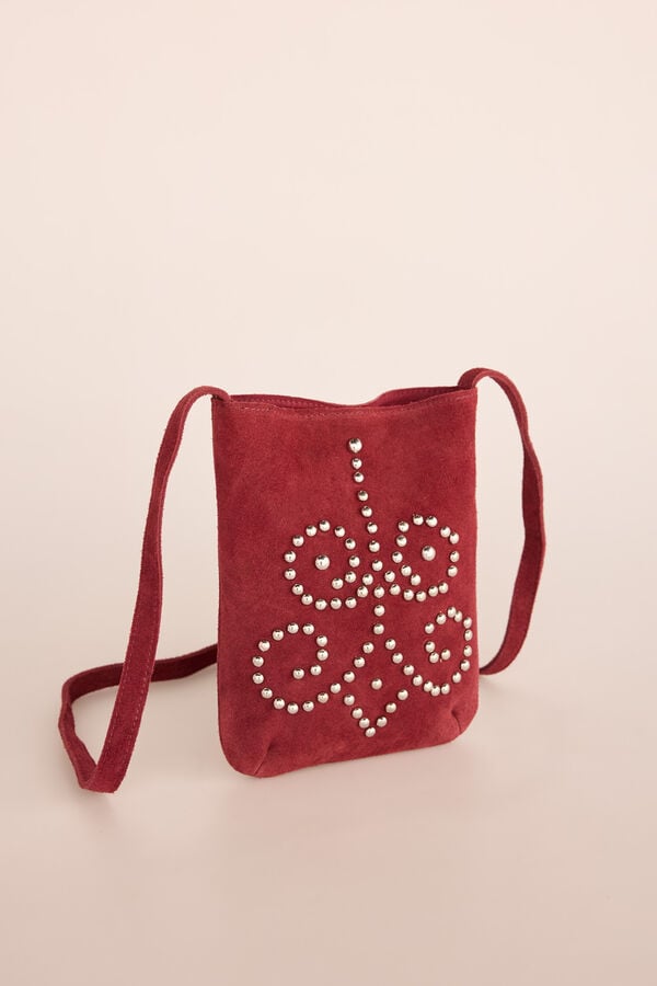 Slowlove Studs phone pouch Granate