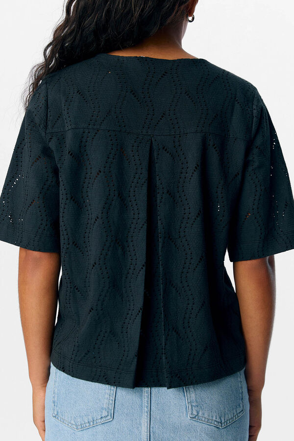 Object Camiseta vazada manga 2/4 Preto