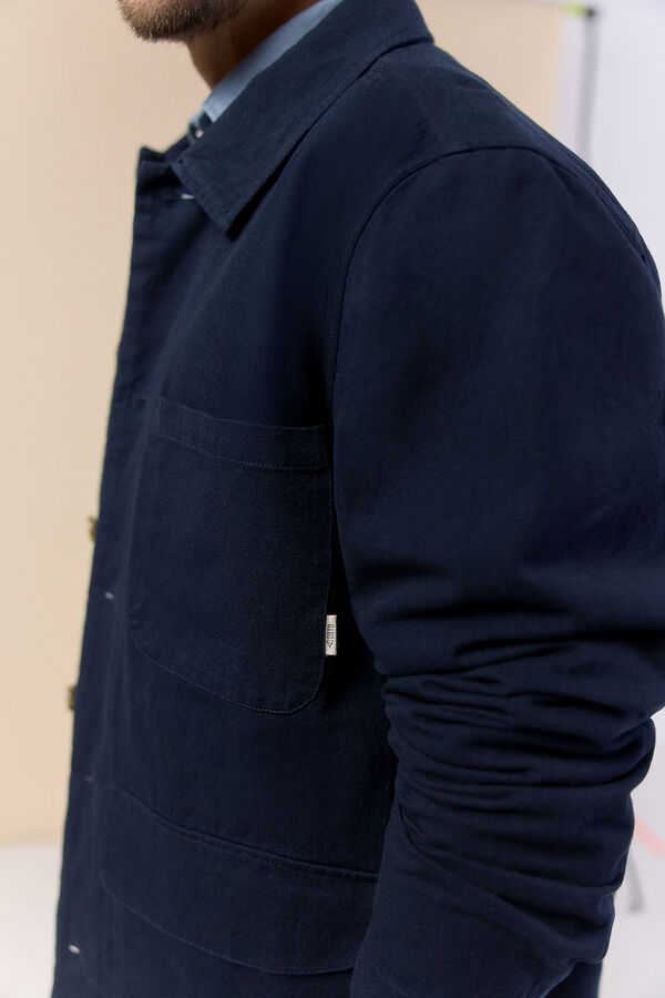 OOTO Cotton linen overshirt Navy