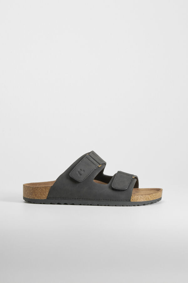 Comfeet Sand&aacute;lia bio de velcro Soft Insock COMFEET Preto