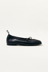 Cortefiel Rosalind leather ballerinas Black