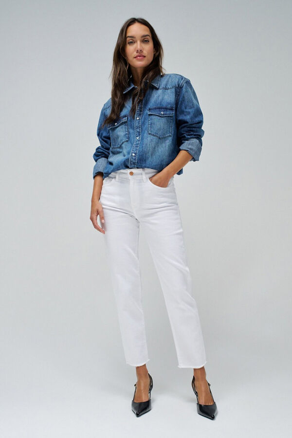Salsa Jeans Calça jeans cropped slim True Branco