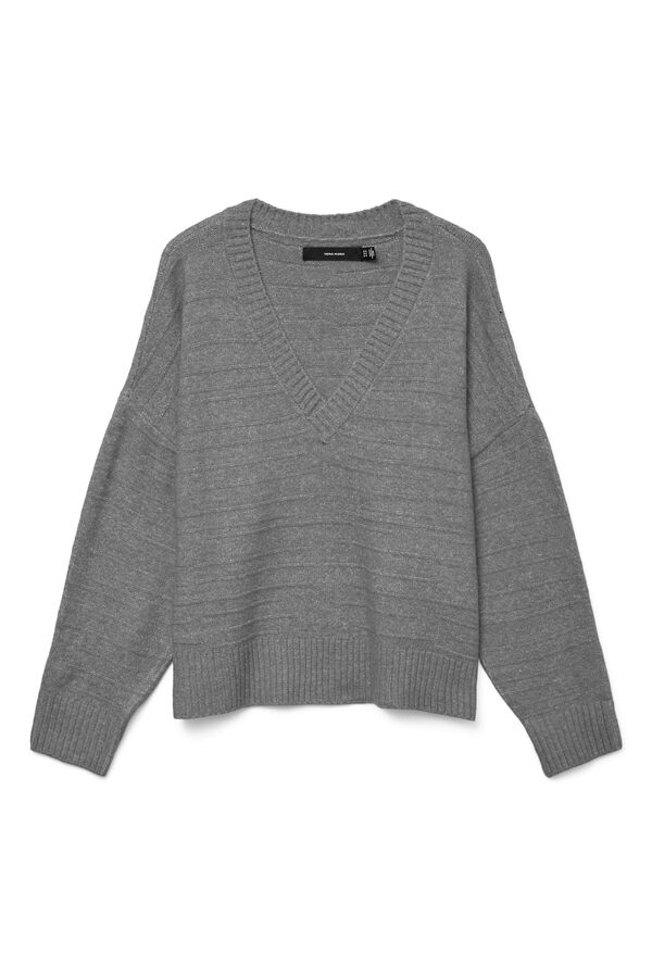 Vero Moda Camisola básico de malha Cinzento