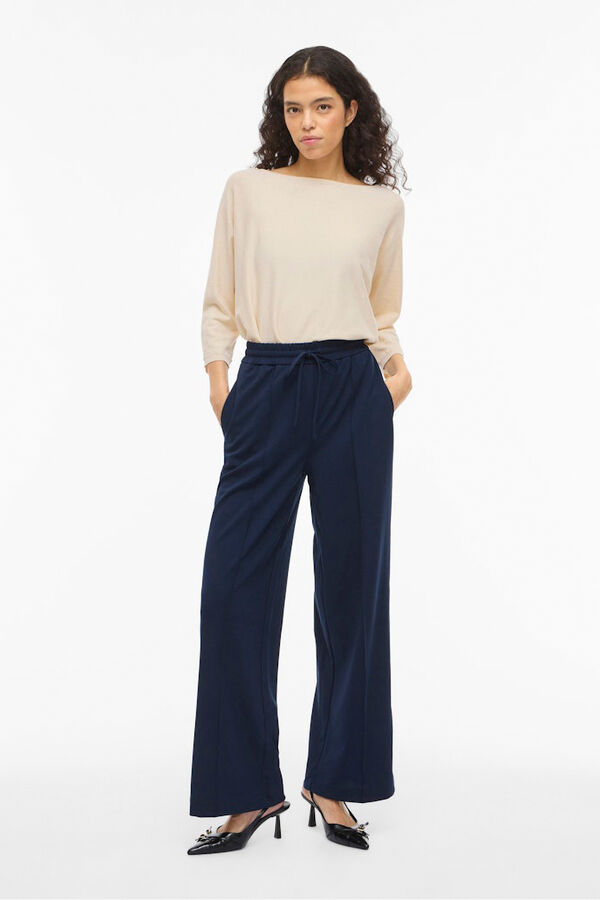 Vila Camisola manga m&eacute;dia em viscose Tostado