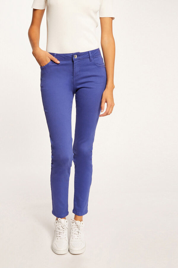 Morgan Low rise skinny trousers Purple