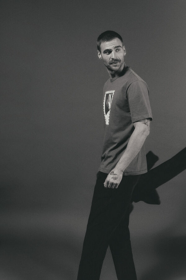 OOTO Camiseta gráfica lavada Turquesa