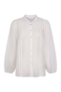 Cortefiel lace blouse with mandarin collar