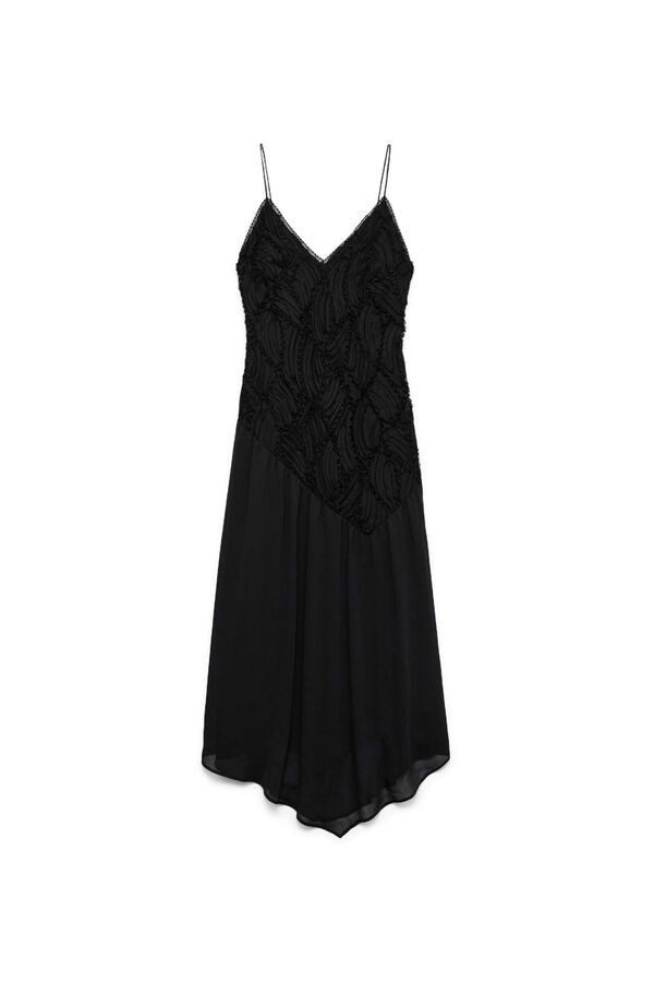 Vero Moda Vestido midi com alças  Preto
