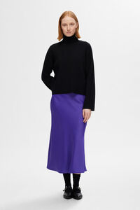 Selected Femme Falda Midi satinada confeccionada con materiales reciclados.