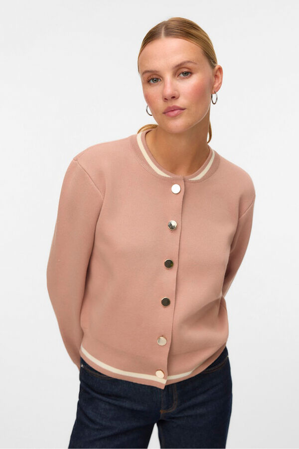 Vero Moda Jersey-Knit bomber jacket  Brown