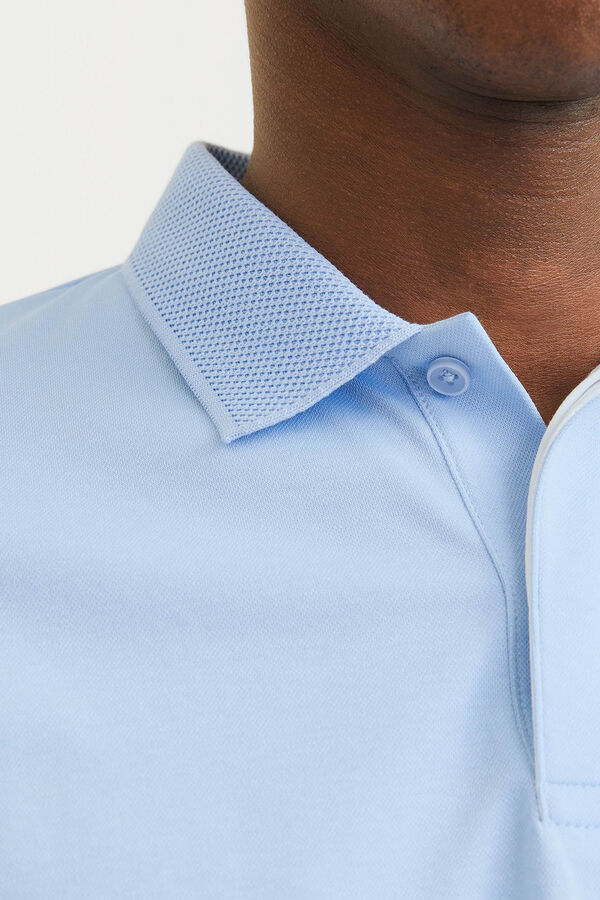 Jack & Jones Camisa pólo liso de regular fit Azul