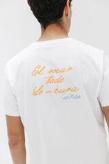elPulpo Camiseta O mar cura tudo Branco