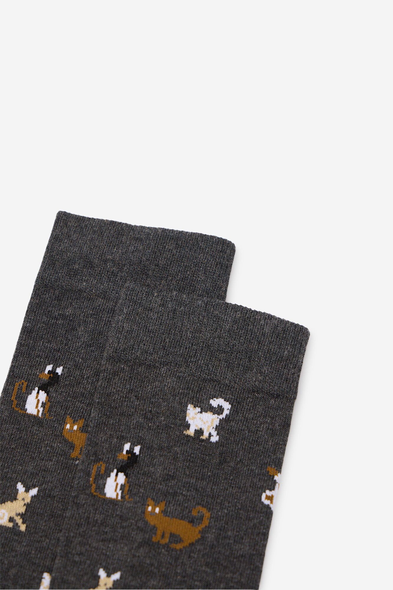 Cortefiel Cat drawing sock