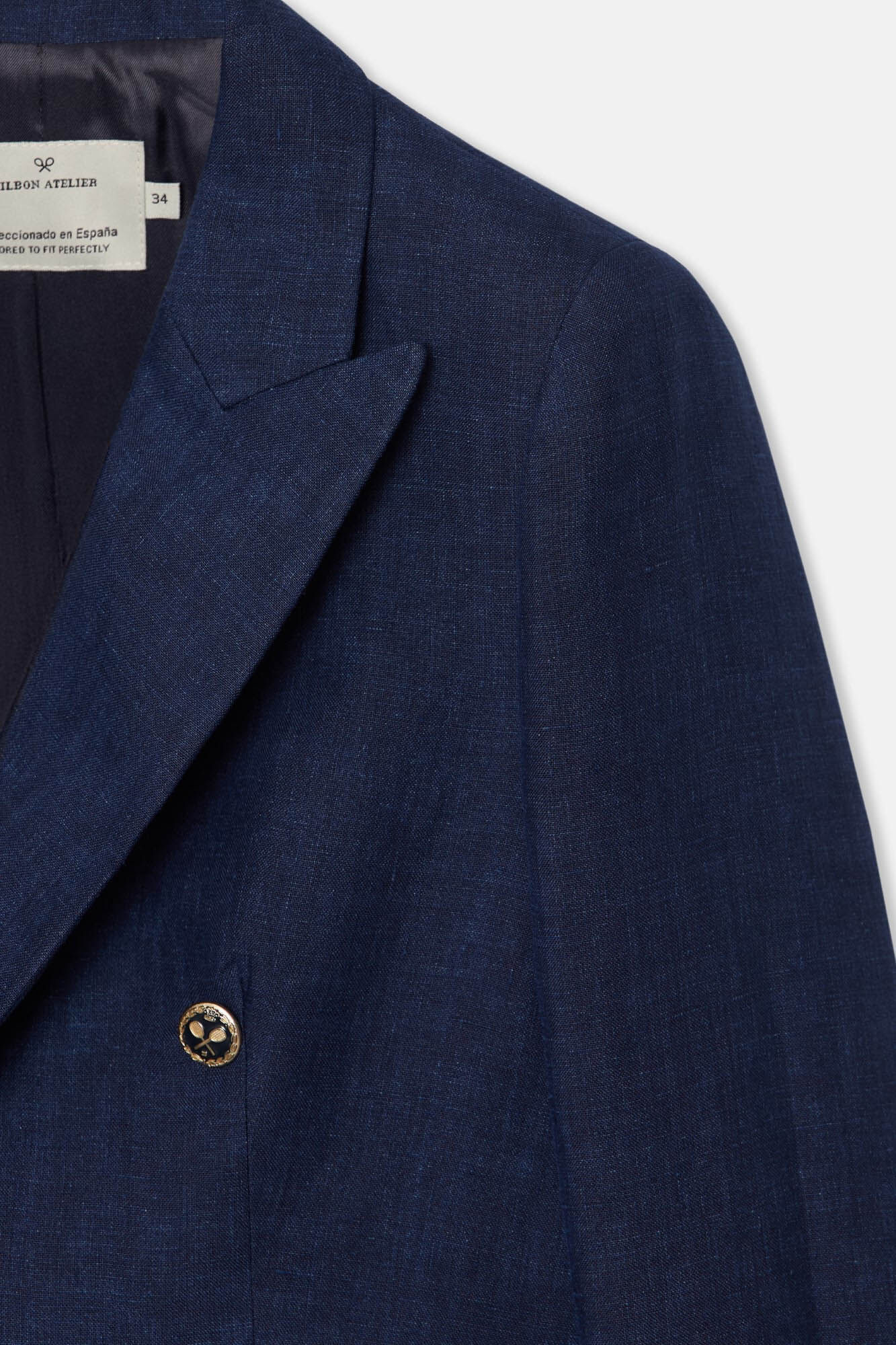 Women s double breasted linen blazer Women s blazers Cortefiel