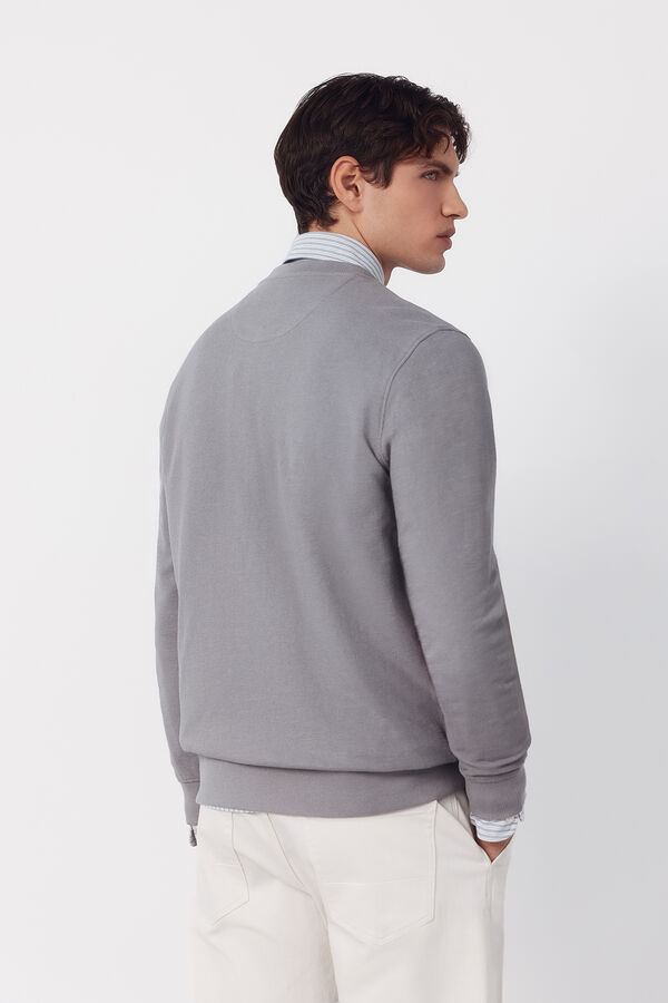 Cortefiel Sweatshirt estruturada com gola caixa Cinzento