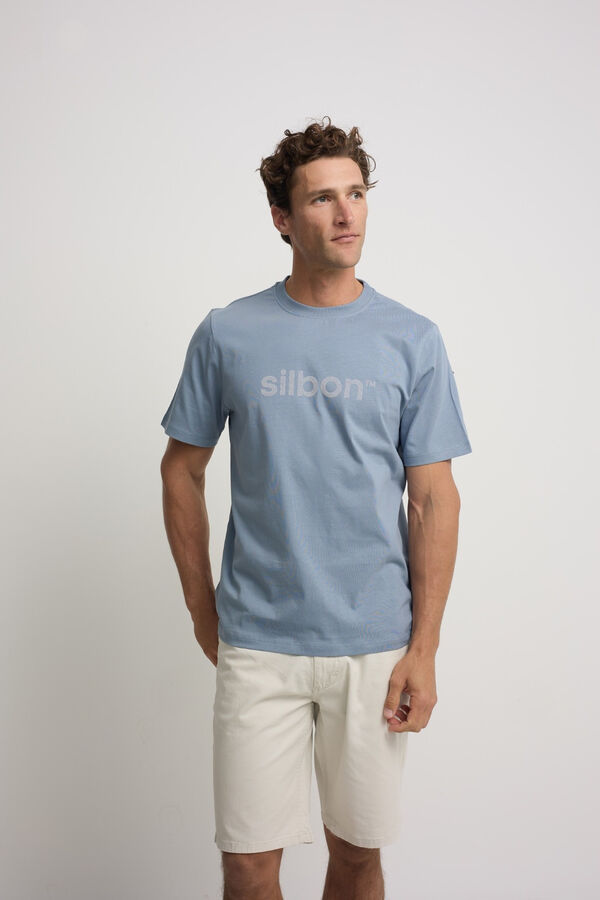 Silbon Flock T-shirt SILBON Blue