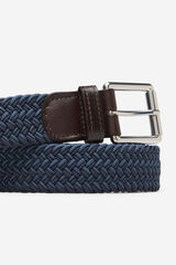 Cortefiel Elastic braided belt Navy