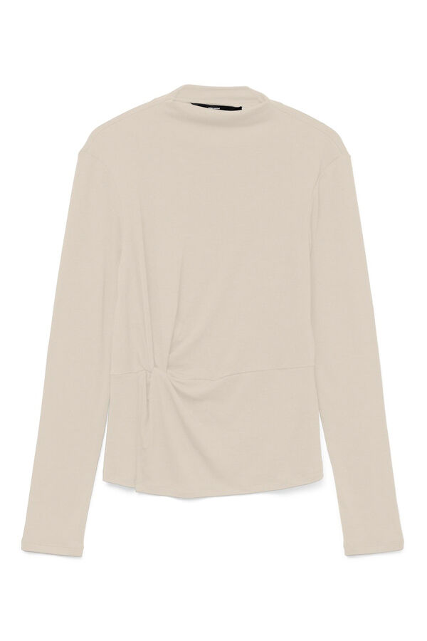 Vero Moda Top de gola comprida com manga Perkins  Cinzento