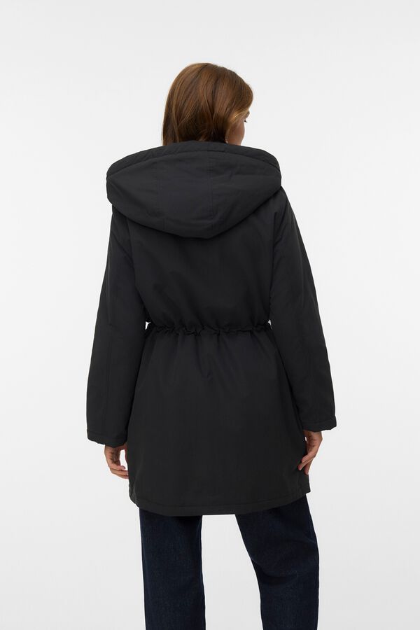 Vero Moda Parka com capuz remov&iacute;vel Preto