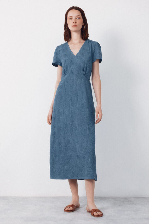 Vestido estructura estampado