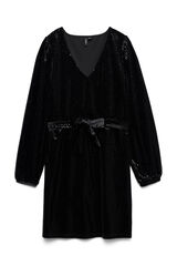 Vero Moda Vestido de manga comprida com detalhes brilhantes Preto