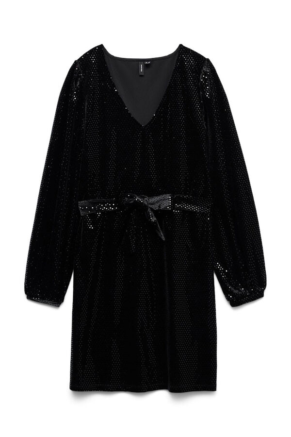 Vero Moda Vestido de manga comprida com detalhes brilhantes Preto