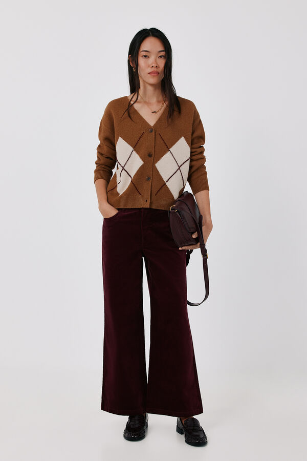 Cortefiel Marine Velvet Sensational jeans Maroon