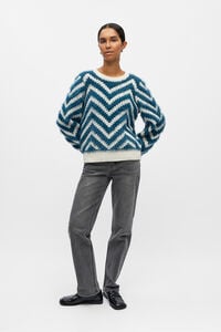 Object Suéter de camisola com efeito pele