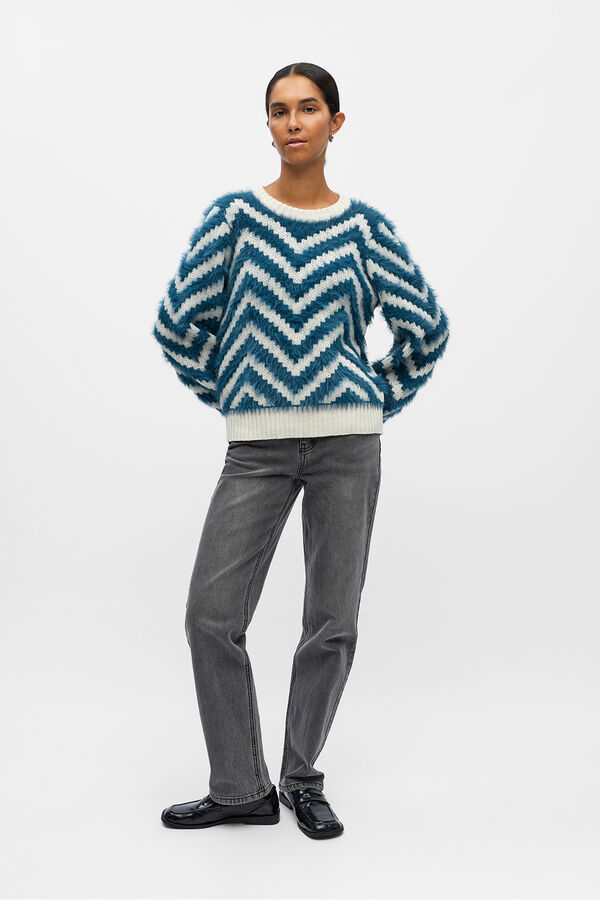 Object Suéter de camisola com efeito pele Multicolorido